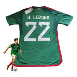 Jersey México Mundial 2022 Firmada Hirving Chucky Lozano