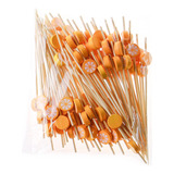 Tenedor De Bambú Desechable (10 #mold) Para Buffet Y Postres