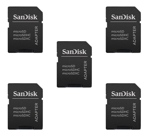 Paquete De 5 Adaptadores Sandisk Microsd Microsdhc A Sd Sdhc