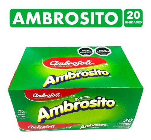 Gomitas Ambrosito En Forma De Osito Ambrosoli (caja Con 20u)