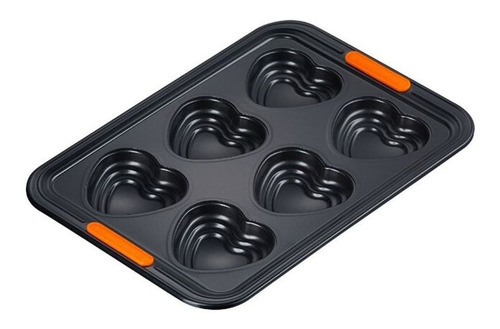 Forma 6 Cupcakes Muffins Coração 38cm Oficial Le Creuset