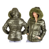 Campera Mujer Puffer Inflable Capucha Desmontable Impor 