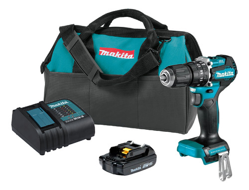 Taladro Percutor Inalámbrico 18v Makita Dhp487z + 1 Bateria