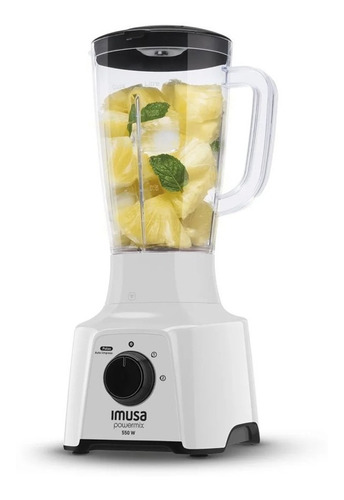 Licuadora Imusa Powermix Glass Blanco 120v