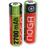 Pilas Aa Recargables Por 2 Unidades 2700mah Noga