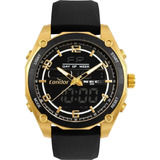 Relógio Condor Masculino Digital Dourado - Cobjk626aa/6p Correia Preto Fundo Preto