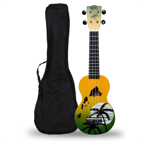 Ukelele Soprano Diseño Mandala + Funda + Pua + Envio Gratis