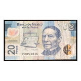 México 20 Pesos 2006 Mb Pick 122a Benito Juárez