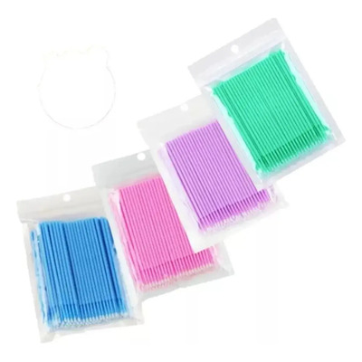 Ryvoxel 1000 Microbrush Microaplicadores Extensiones De Pestañas 1x1 Azul\u002Frosa\u002Fmorado\u002F Verde Para Extensiones de Pestañas, Injerto de Pestañas, Maquillaje Ocular y Labial, Cabezal Pequeño Preciso | MercadoLibre