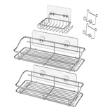 Total Organizador Ducha Ganchos Jabonera Y Almacenamiento E