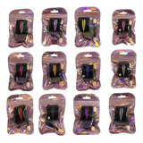 Kit 12 Pó Holográfico Laser Glitter Unhas Cromado Decoração Cor Sortidas