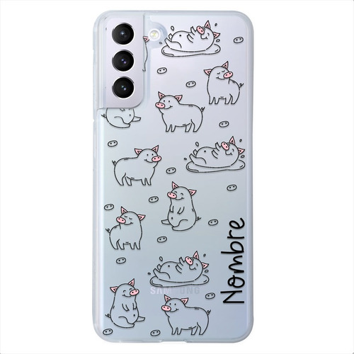 Funda Para Galaxy Cerditos Personalizada Nombre