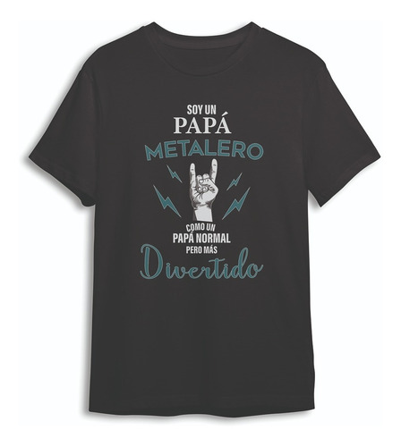 Playera Negra Estampado Papá (profesión) Más Divertido Dtf