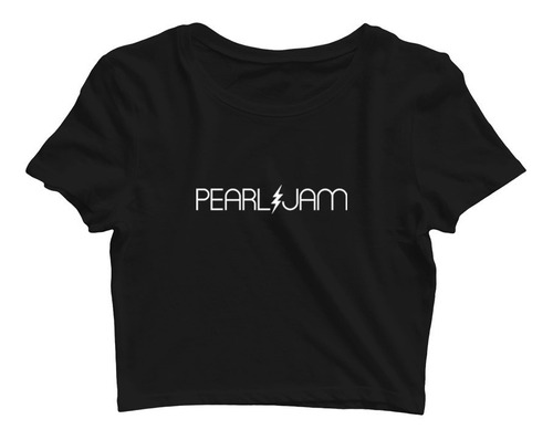 Cropped Baby Look Pearl Jam Banda De Rock Música Feminino
