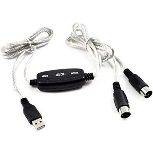 Interfaz Midi Usb Inout, Cable Convertidor De Pc Teclad...