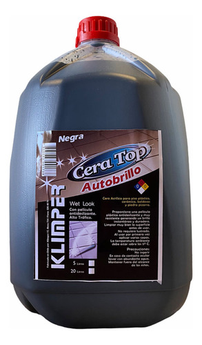 Cera Autobrillo Top Negra 5 Litros