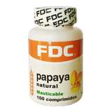 Papaya Enzyma 100 Cap. Masticables Sin Azucar. Agronewen.