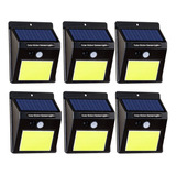 Jardín Al Aire Libre Sensor Luz Impermeable Solar 6pcs