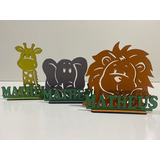 25 Centro De Mesa Safari Mdf Personalizado 