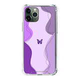 Funda Case Mariposa Violeta Para iPhone Antigolpes