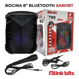 Bocina 8 Pulgadas Link Bits Tws Bluetooth Portatil Usb Mic