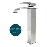 Torneira Cuba Lavabo Alta Inox 304 Cromado Monocomando Luxo