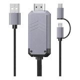 Tipo C/micro Usb A Hdmi Adaptador 1080p 5,0 Hdmi Convertidor