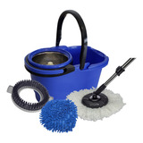 Balde Mop Pro Inox Esfregao Giratorio C/ Refil Cabo Regulave