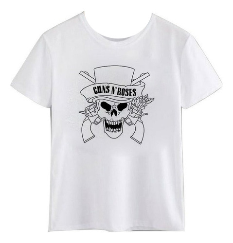 Polera Guns And Roses Logo Calavera Banda Axl Unisex Ropa