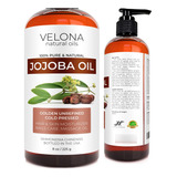 Aceite De Jojoba - 8 Onzas (con Bomba) | 100% Puro Y Natura.
