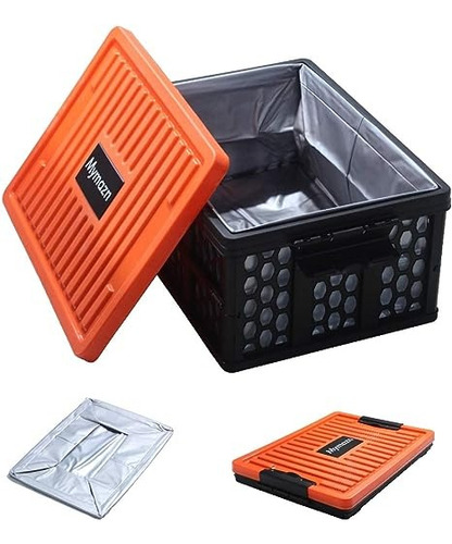 Organizador Plegable Almacenamiento Jaulas Automovil Naranja