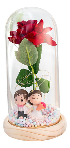 Regalos De Flores De Rosas, Rosa Iluminada En Cúpula De