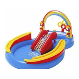 Piscina Infantil Playground Arco Iris Inflável 206 L Intex Cor Vermelho/azul