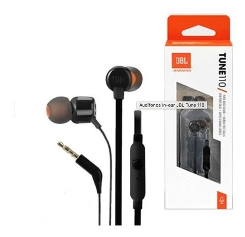 Audífonos In-ear Jbl Tune 110 Jblt110 Black