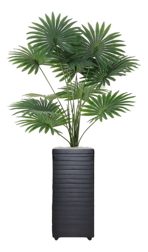 Vaso Planta Grande Palmeira Artificial Decoração Sala E Vaso
