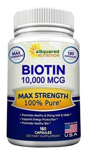 Biotina Con 10,000 Mcg - Max Strength Vitamina  B Supplemen