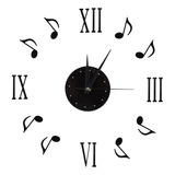 Reloj De Pared Con Nota Musical Con Placa De Cd De Vinilo Y