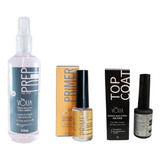 Kit Volia Prep 350ml + Top Coat A Sua Escolha + Primer Acido