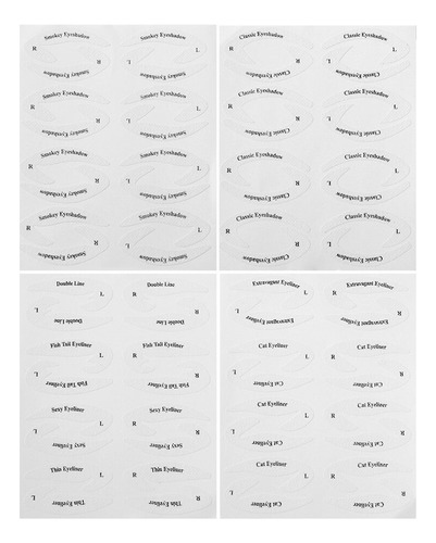 4 Sheet Eyeliner Stencils Quick Eyeliner Stickers .