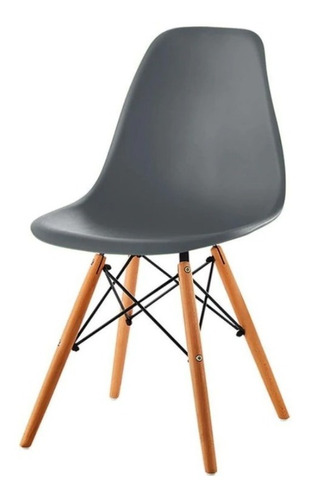 Silla De Comedor Venhouse Eames, Estructura Color Gris, 1 Unidad