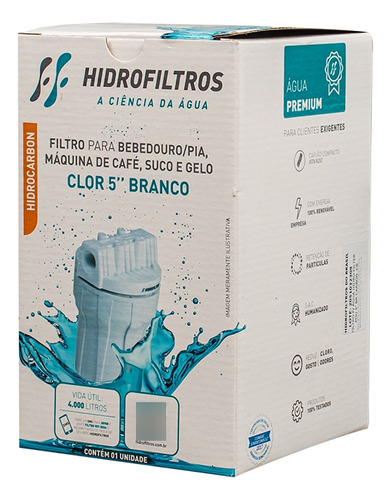 Filtro Hidro Filter Clor 5 Carbon Alta Vazão