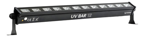 Barra Luz Ultravioleta Uv Bar Tecshow 12 Led 3w Negra Dmx