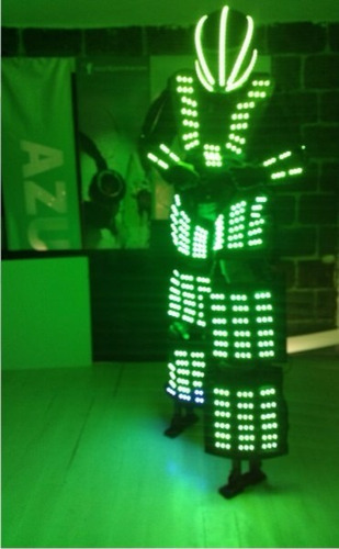 Traje Iluminado Tb 15 Robot Led Para Zancos