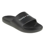 Sandalias Playa Tommy Hilfiger Entry Pool Slide Negro Mujer