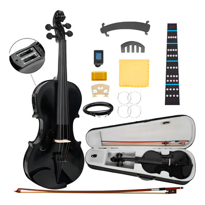 Precio De Electrico Violines Electroacustico 4\u002F4 Y Estuche Color Negro | Meses sin interés