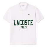 Playera Lacoste De Manga Corta Ajuste Clásico Blanco Ph7419