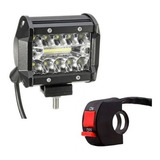 Faro Auxiliar Led 60w Spot/flood Cree Moto + Switch