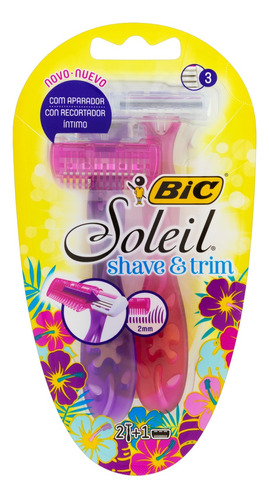 Barbeador Bic Shave E Trim Descartável 2 Un