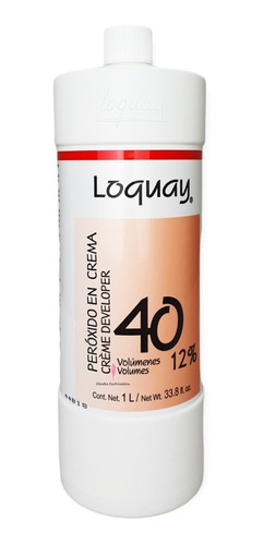 Peróxido En Crema Volumen 40 Loquay Crema Reveladora 1 Litro