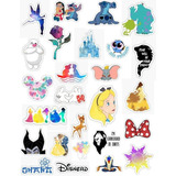 Planilla De Stickers Personajes Disney 28cm Aprox